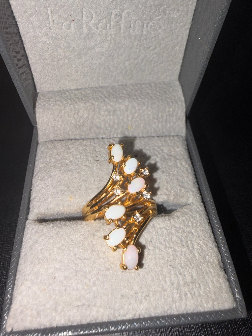 Gold Opal Multi-Stone Statement Ring